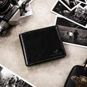 Zestaw prezentowy: skórzany, średni portfel męski i brelok do kluczy - Peterson