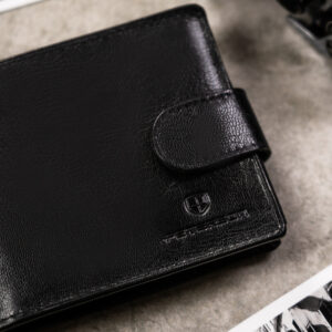 Zestaw prezentowy: skórzany, średni portfel męski i brelok do kluczy - Peterson