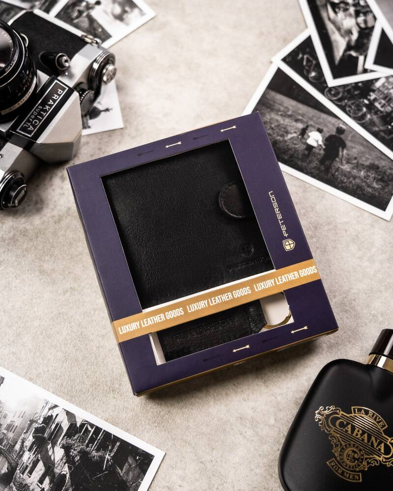 Zestaw prezentowy: elegancki, skórzany portfel męski i brelok - Peterson - obrazek 10