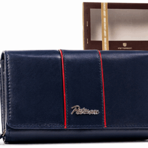 Duży, skórzany portfel damski na zatrzask - Peterson