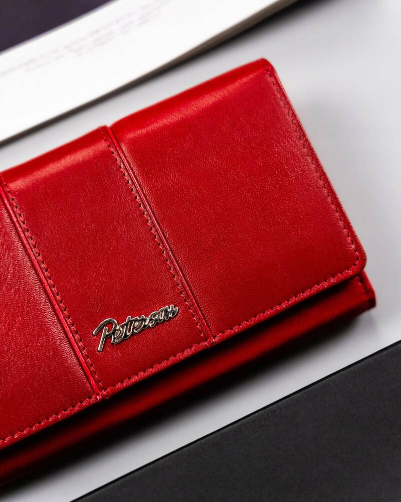 Duży, skórzany portfel damski na zatrzask - Peterson - obrazek 3