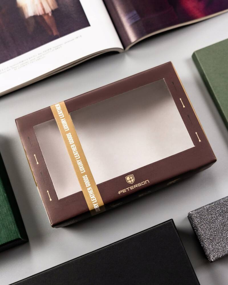 Skórzany portfel damski na zatrzask - Peterson - obrazek 10