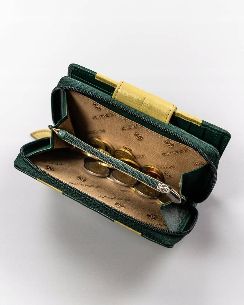 Skórzany portfel damski na zatrzask - Peterson - obrazek 9