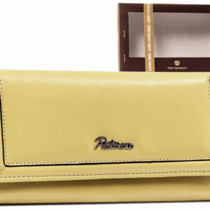 Duży, skórzany portfel damski na bigiel i zatrzask - Peterson