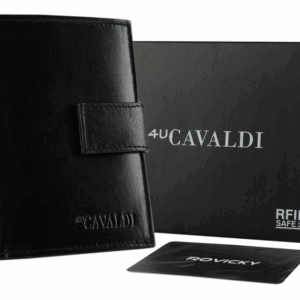 Skórzany portfel męski z systemem RFID - 4U Cavaldi