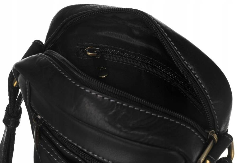 Skórzana torba męska na ramię - Peterson - obrazek 9