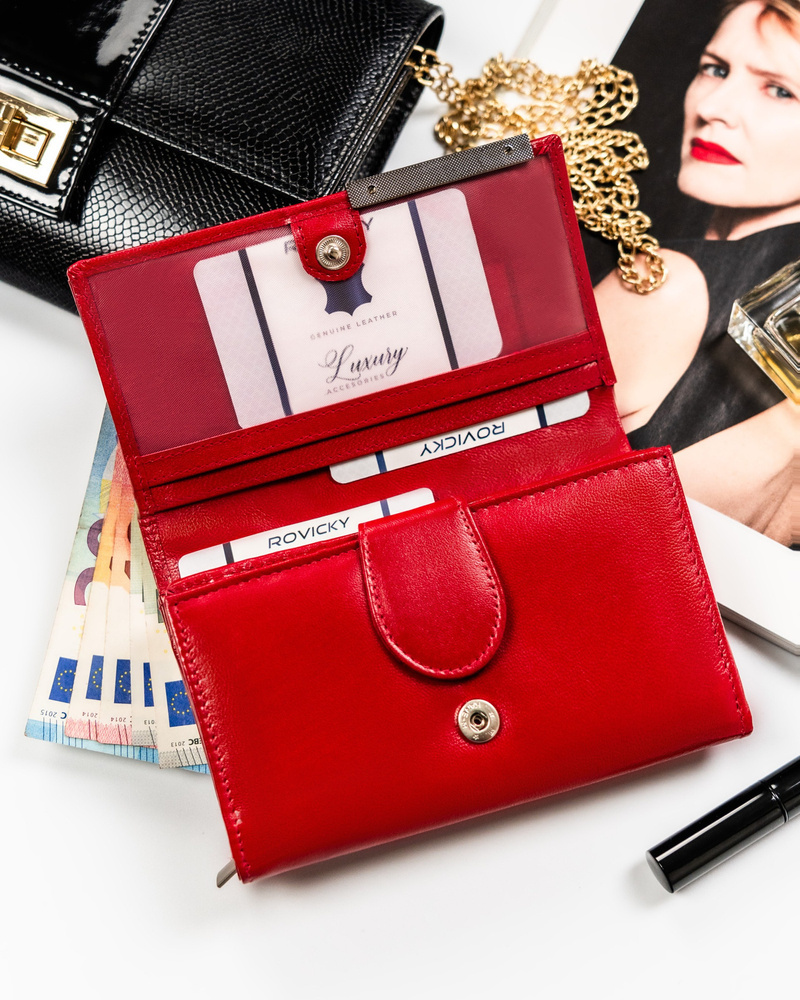 Elegancki, skórzany portfel damski - 4U Cavaldi - obrazek 6