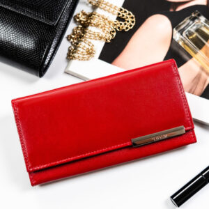 Skórzany portfel damski na zatrzask - 4U Cavaldi