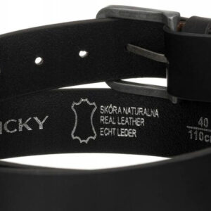 Skórzany pasek męski z klasyczną klamrą - Rovicky