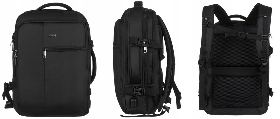 Duży, wodoodporny, podróżny plecak z miejscem na laptopa - Peterson - obrazek 16