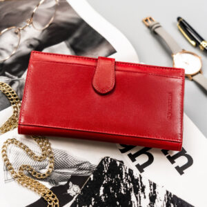 Duży, skórzany portfel damski na zatrzask - Peterson