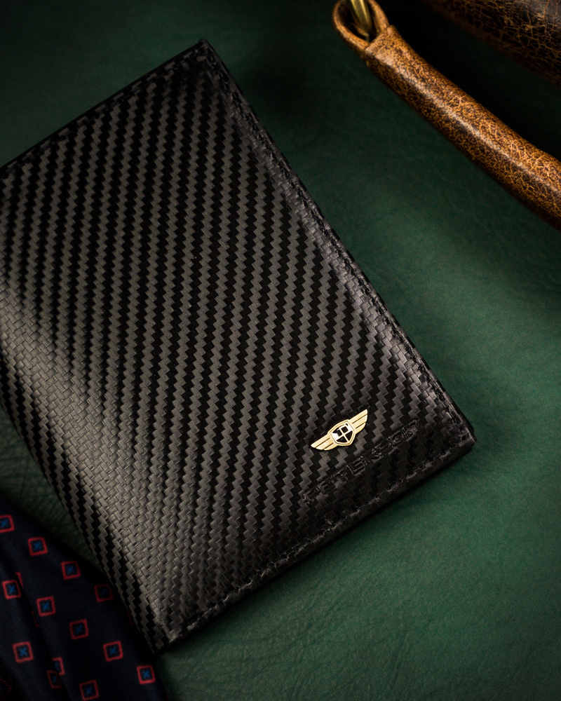 Skórzany portfel męski z systemem RFID - Peterson - obrazek 2