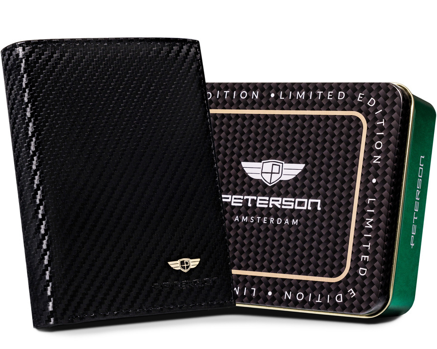 Skórzany portfel męski z systemem RFID - Peterson - obrazek 8