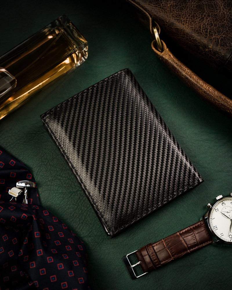 Skórzany portfel męski z systemem RFID - Peterson - obrazek 3