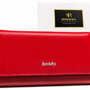 Duży portfel damski ze skóry naturalnej i ekologicznej - Rovicky