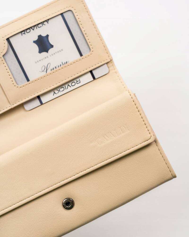 Elegancki, duży portfel damski ze skóry ekologicznej - 4U Cavaldi - obrazek 7