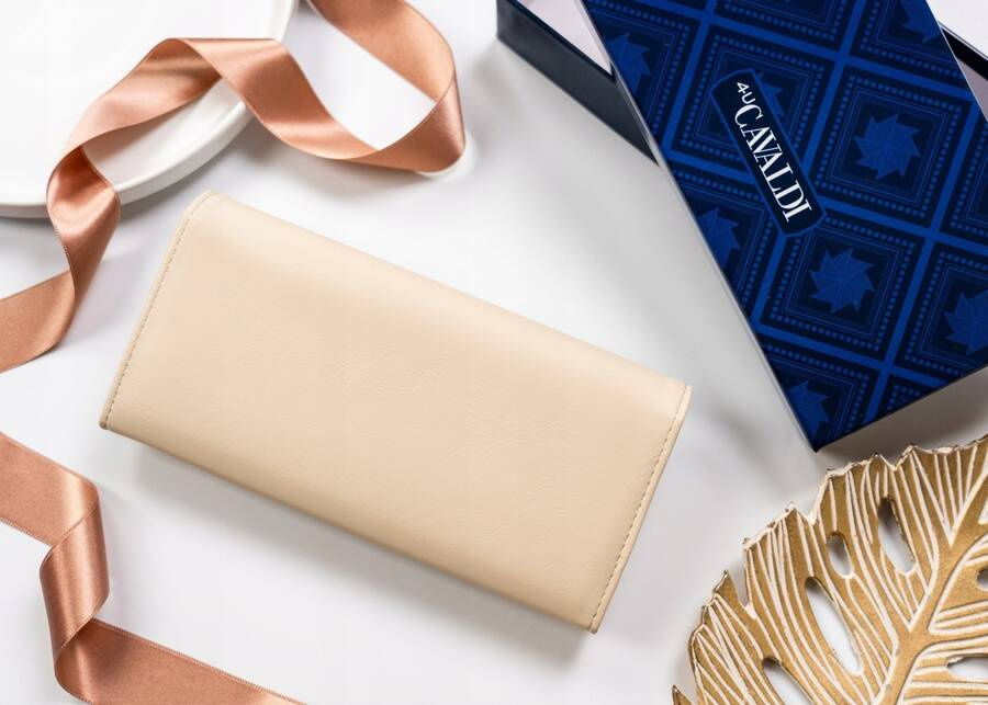 Elegancki, duży portfel damski ze skóry ekologicznej - 4U Cavaldi - obrazek 4