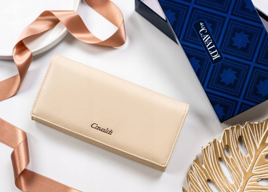 Elegancki, duży portfel damski ze skóry ekologicznej - 4U Cavaldi - obrazek 2