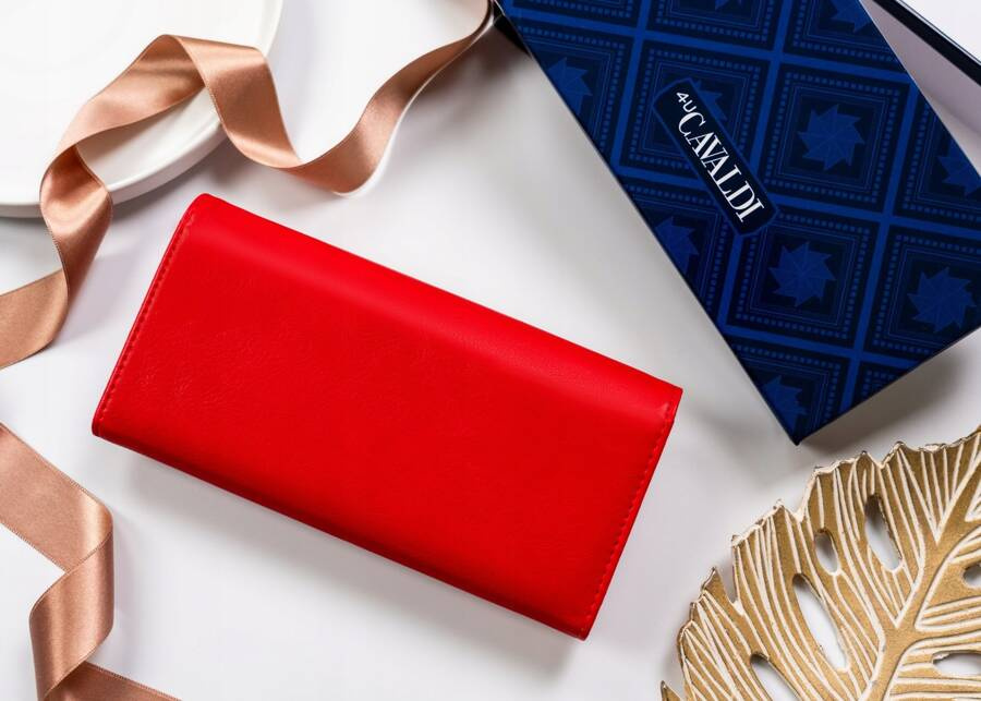 Klasyczny portfel damski ze skóry ekologicznej - 4U Cavaldi - obrazek 4