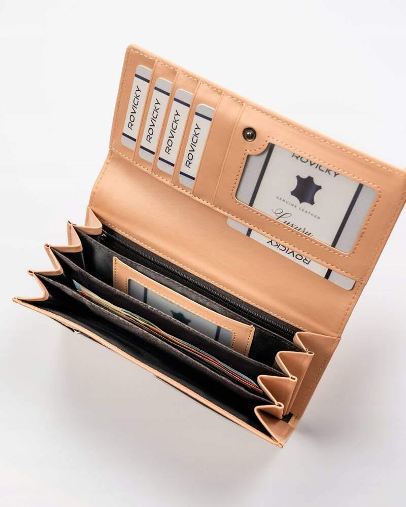 Klasyczny portfel damski ze skóry ekologicznej - 4U Cavaldi - obrazek 8