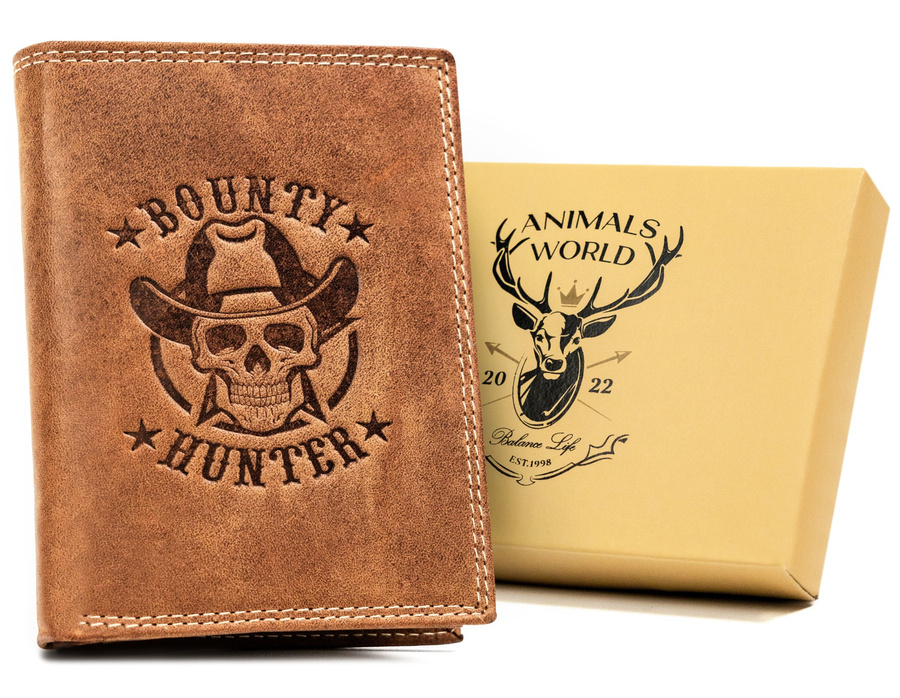 Duży, pionowy portfel męski ze skóry naturalnej - Always Wild - obrazek 13