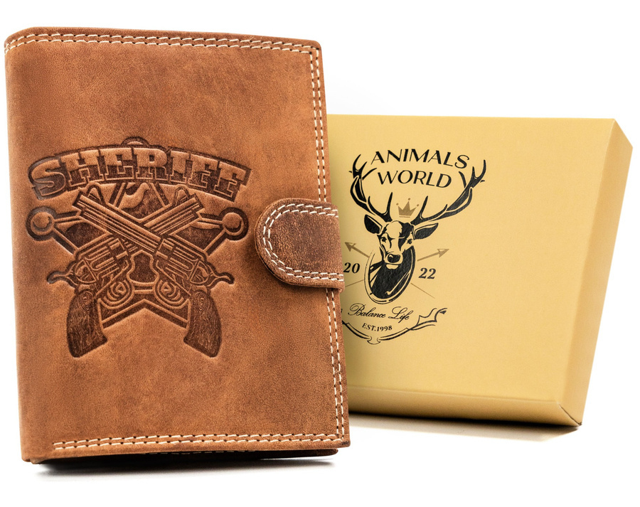 Duży, pionowy portfel męski ze skóry naturalnej - Always Wild - obrazek 11