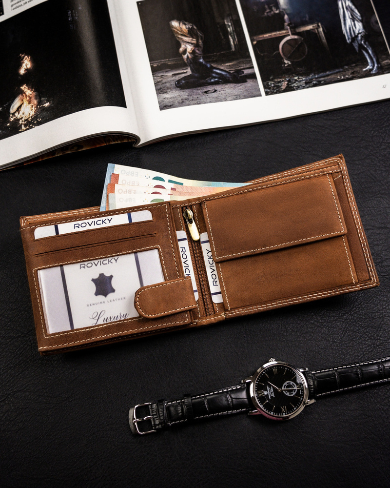 Duży portfel męski ze skóry naturalnej - Always Wild - obrazek 2