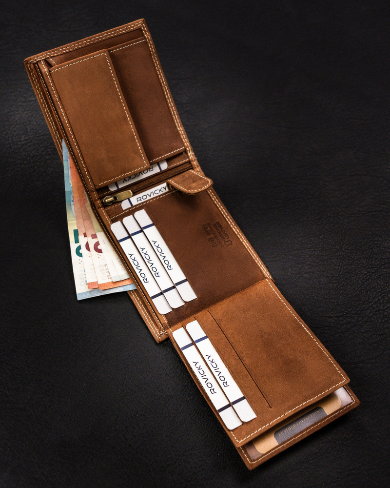 Duży portfel męski ze skóry naturalnej - Always Wild - obrazek 3