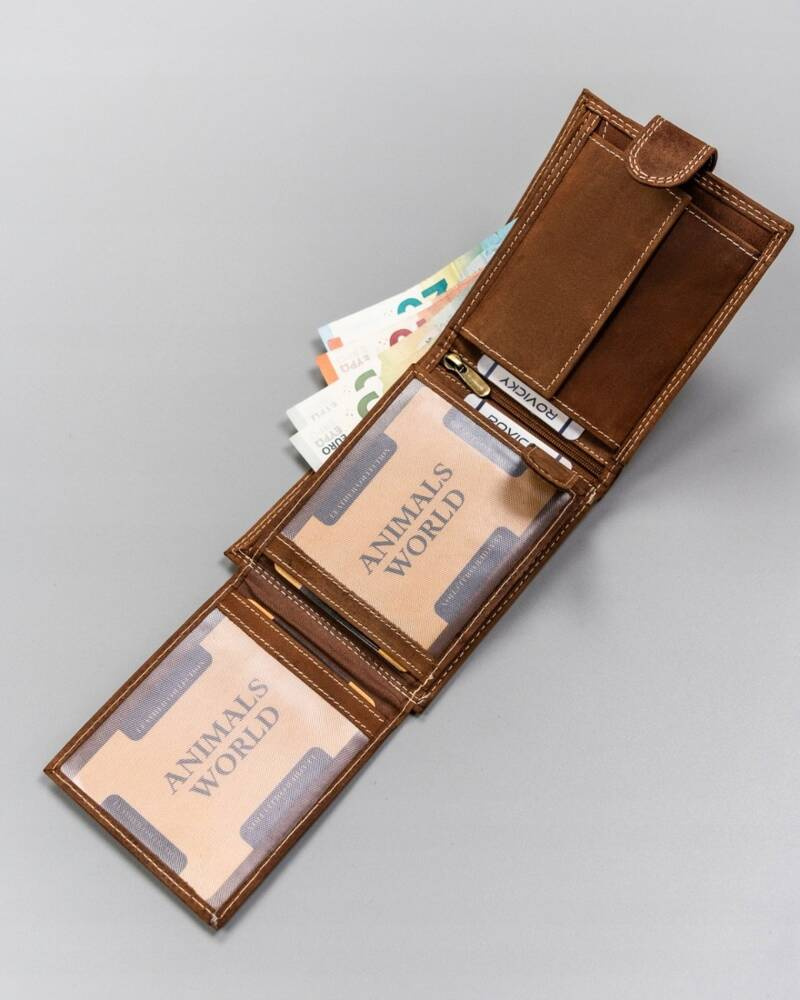 Duży portfel męski ze skóry naturalnej - Always Wild - obrazek 8