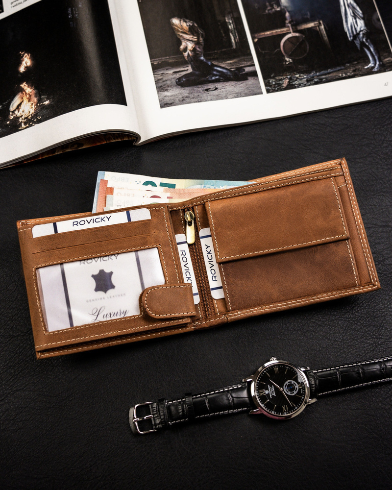 Duży portfel męski ze skóry naturalnej - Always Wild - obrazek 5