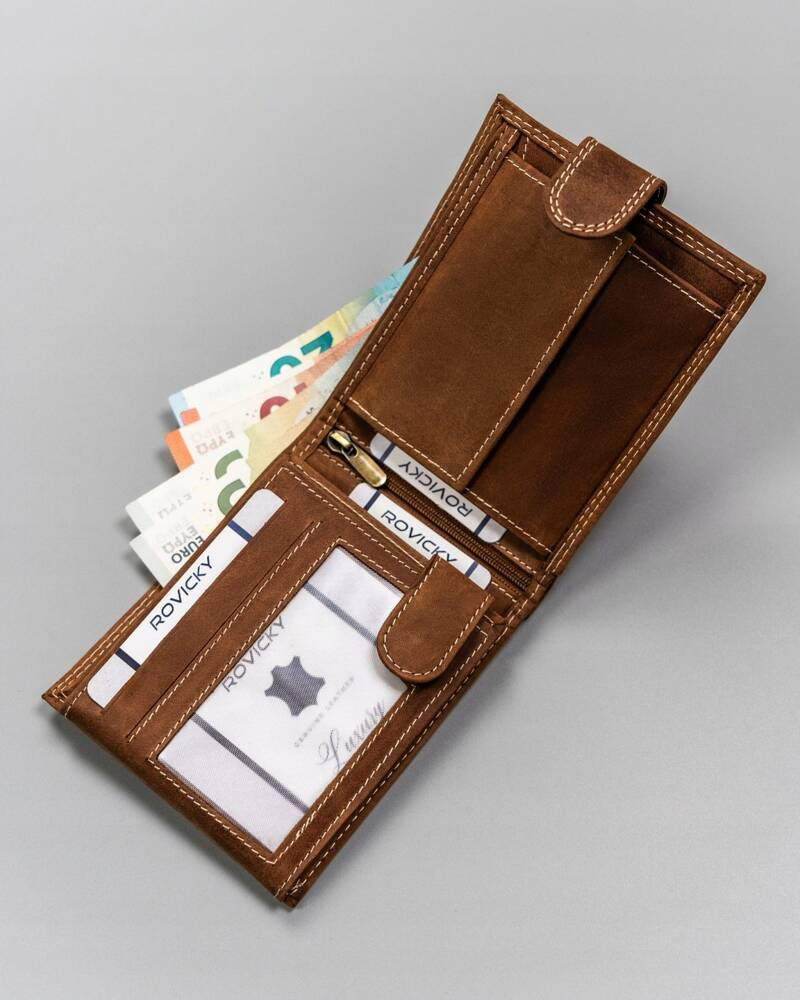 Duży portfel męski ze skóry naturalnej - Always Wild - obrazek 6