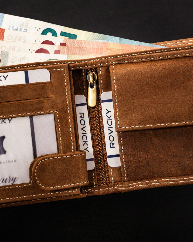 Duży portfel męski ze skóry naturalnej - Always Wild - obrazek 9