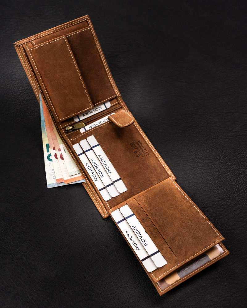Duży portfel męski ze skóry naturalnej - Always Wild - obrazek 7
