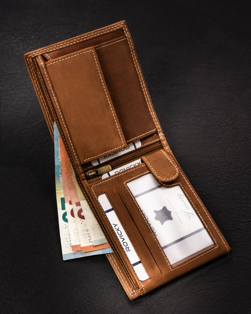 Duży portfel męski ze skóry naturalnej - Always Wild - obrazek 13