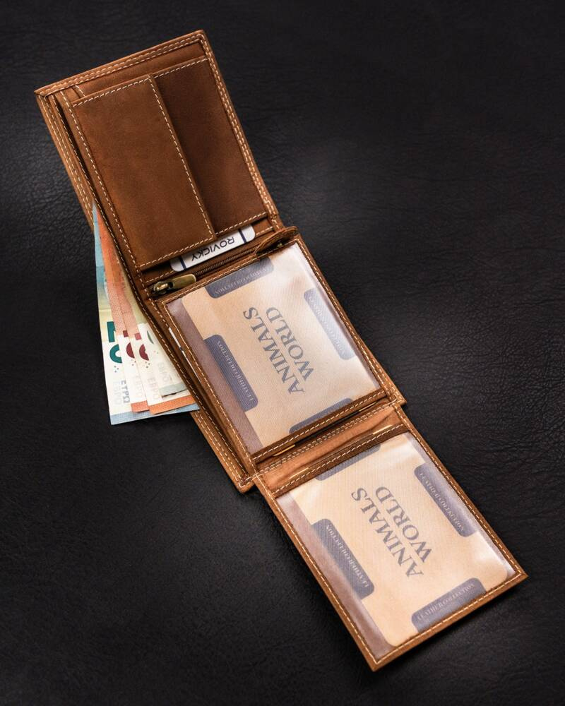 Duży portfel męski ze skóry naturalnej - Always Wild - obrazek 15