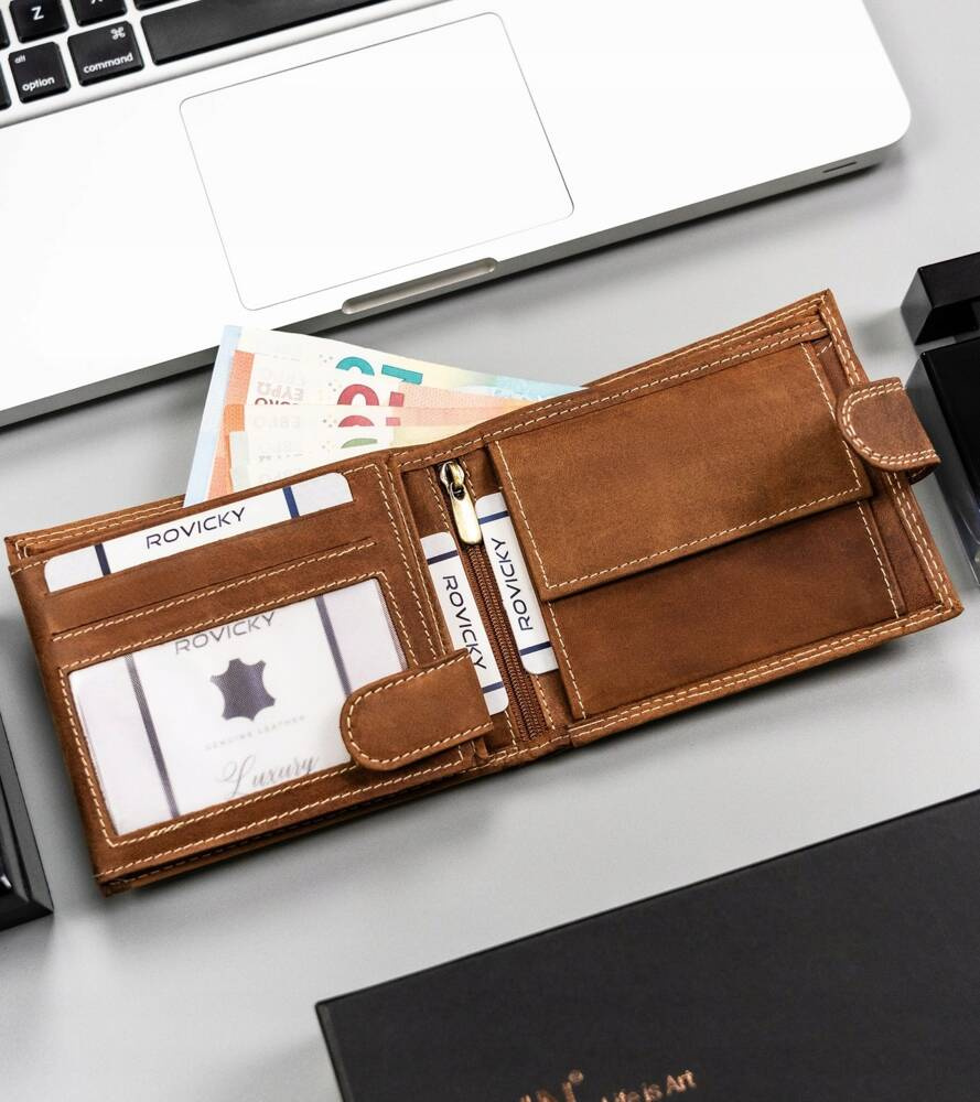 Duży portfel męski ze skóry naturalnej - Always Wild - obrazek 16