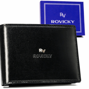Klasyczny portfel męski ze skóry naturalnej - Rovicky