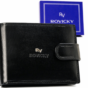 Klasyczny portfel męski ze skóry naturalnej - Rovicky