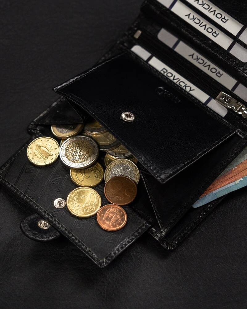 Duży portfel męski ze skóry naturalnej - Rovicky - obrazek 8