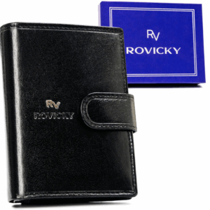 Duży portfel męski ze skóry naturalnej - Rovicky