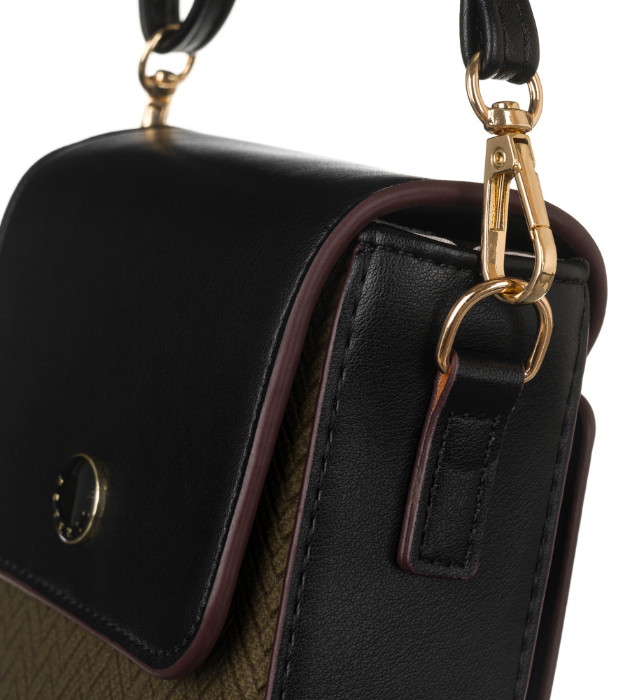 Mini torebka-portfel ze skóry ekologicznej z ozdobnym panelem - Peterson - obrazek 5