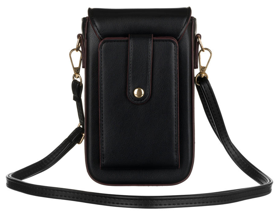 Mini torebka-portfel ze skóry ekologicznej z ozdobnym panelem - Peterson - obrazek 6