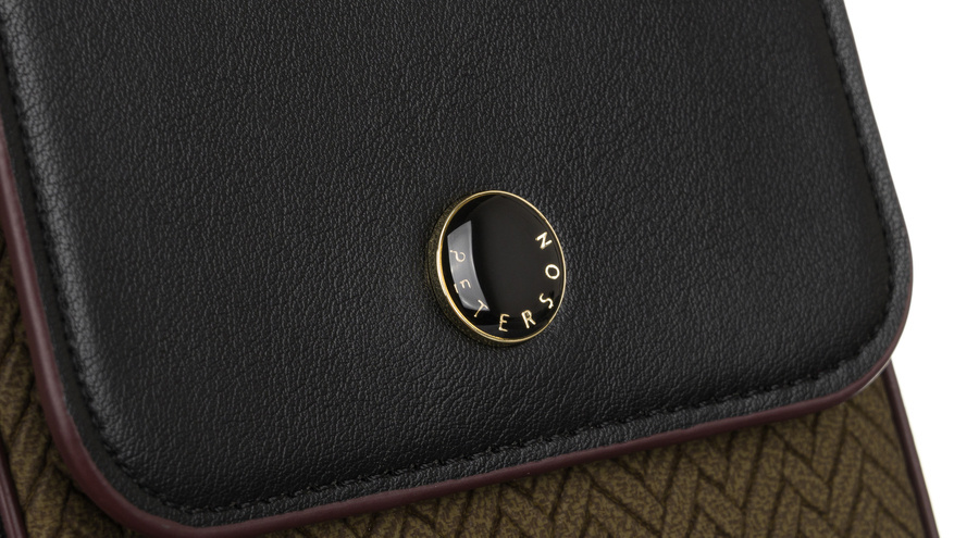 Mini torebka-portfel ze skóry ekologicznej z ozdobnym panelem - Peterson - obrazek 4
