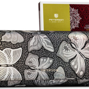 Duży, skórzany portfel damski na zatrzask - Peterson