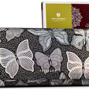 Duży portfel damski ze skóry naturalnej na zatrzask - Peterson