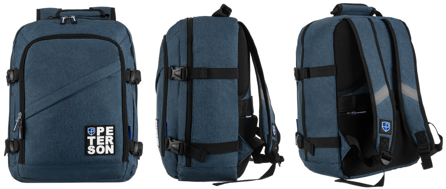 Podróżny, wodoodporny plecak z poliestru z miejscem na laptopa - Peterson - obrazek 2