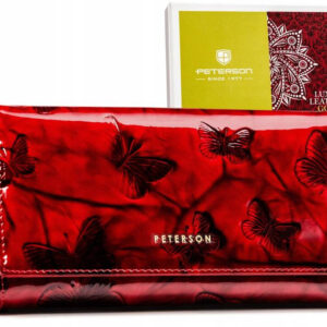 Duży, skórzany portfel damski w orientacji poziomej - Peterson