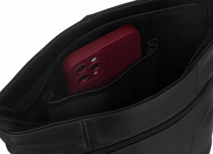 Listonoszka damska z licowej skóry naturalnej - Peterson - obrazek 4