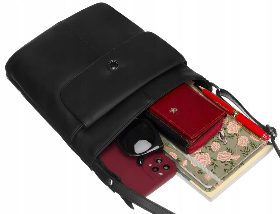 Listonoszka damska z licowej skóry naturalnej - Peterson - obrazek 6