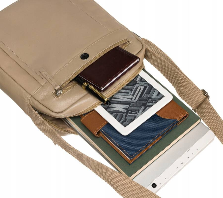 Mała listonoszka damka ze skóry naturalnej - Peterson - obrazek 6